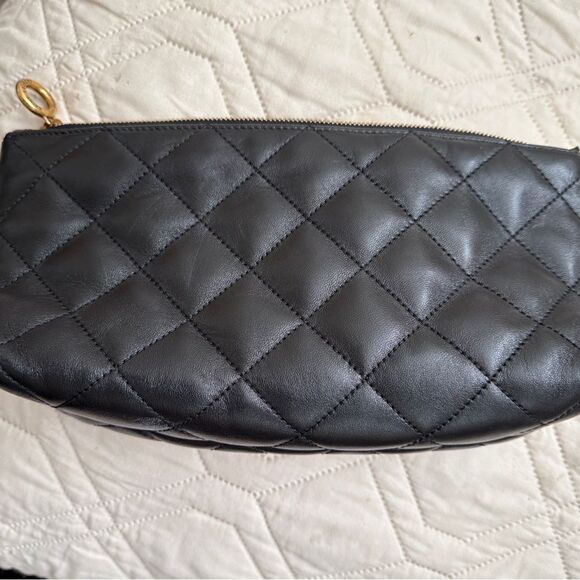YSL, Saint Laurent iCare Tote Bag and Pouch, Black Quilted Leather - Picture 14 of 14